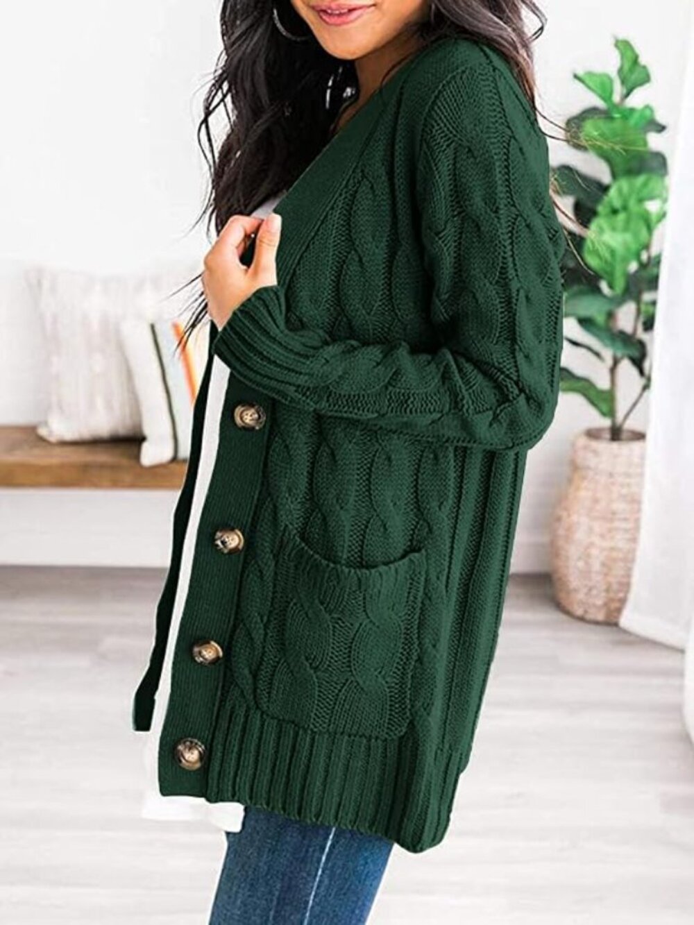 Women's Cable Knit Cardigan Sweaters Fall